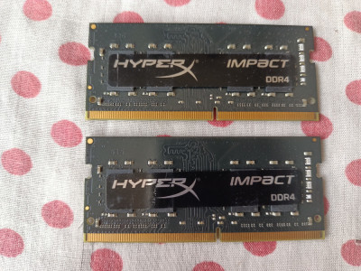 Memorie Ram Kingston HyperX Impact 16GB ( 2 x 8 GB ) 2400Mhz DDR4 Laptop. foto