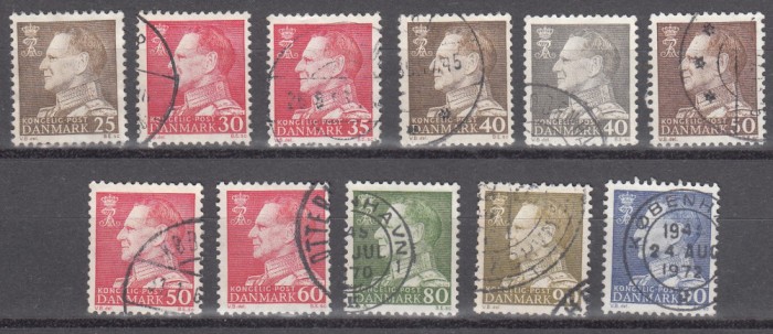 A12 S6 10 - Timbre foarte vechi - Danemarca - regalitate
