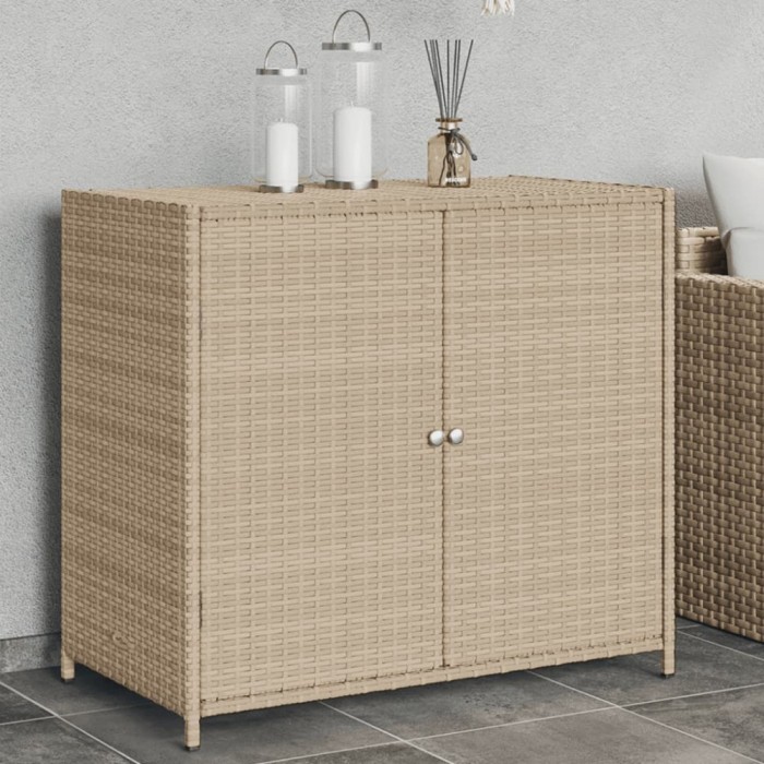 Gossi dulap depozitare de gradina, bej, 83x45x76 cm, poliratan
