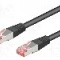 Cablu patch cord, Cat 6a, lungime 0.25m, S/FTP, Goobay - 94152