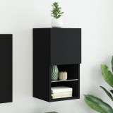 Cumpara ieftin Comodă TV cu lumini LED, negru, 30,5x30x60 cm