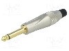 Conector jack, Jack 6,3mm, 2 contacte, tata, AMPHENOL - TM2PN-AU