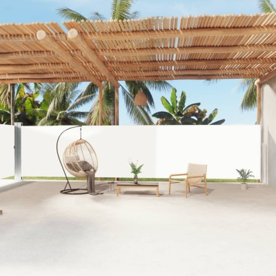 vidaXL Copertină laterală retractabilă, crem, 180x1200 cm 318073 foto
