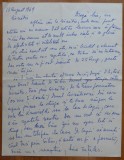 Scrisoare a scriitoarei Lucia Demetrius catre Mia Groza, 1969
