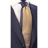 Cravată din mătase cu nod &icirc;n contrast N1789 - model unicat