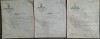 1906 Lot de 3 doc Prefectura Botoșani / semnate pref Ilie Văsescu / telefonie