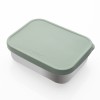 Cutie de pranz pentru alimente, din inox, cu compartimente din silicon, capac din silicon, fara BPA, lavabile in masina de spalat vase, Reer Lunchbox