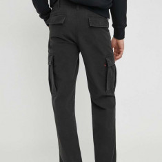 Levi's pantaloni barbati, culoarea negru, drept