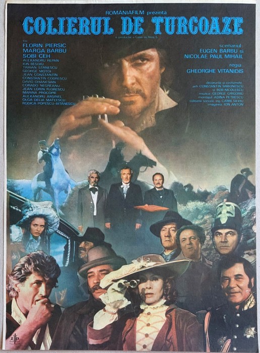 Colierul de turcoaze Afis film romanesc, cinema Romaniafilm 1986
