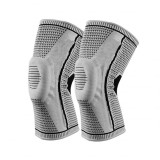 Set de 2 genunchiere Gmrety, textil, gri, marimea M