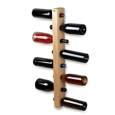 Suport Vertical 8 Sticle Vin din Lemn de Stejar foto