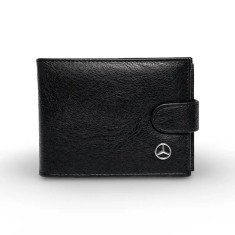 Portofel Mercedes Barbatesc Negru - Piele Eco Premium - Compartiment Buletin si 10 Carduri, Magrot 26005