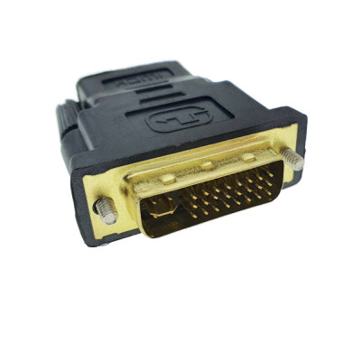 Adaptor DVI (24+5) tata la HDMI mama, bidirectional, negru foto