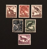 Australia 1959&ndash;1962 - Set Complet "Faună Endemică / Animale Rare din Australia" (Native Fauna / Lupi Tasmanieni &amp; Marsupiale Clasice) - Cod: -A992