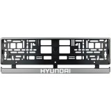 Set 2 bucati, suport numar inmatriculare argintiu Hyundai