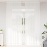 vidaXL Cortină din Dantelă cu perdele Alb 280 x 150 cm Poliester 4107876