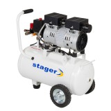 Compresor aer Stager HM24JW-0.55, 24L, 8bar, 110L min, monofazat, angrenare directa, silentios