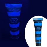 Vopsea glow uv albastru neon, formula non-toxica, pentru body painting, recipient 25 ml MultiMark GlobalProd, GlowMania