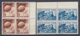 ROMANIA 1949 LP 255 ANIVERSAREA A 75 DE ANI UPU BLOCURI DE 4 TIMBRE MNH