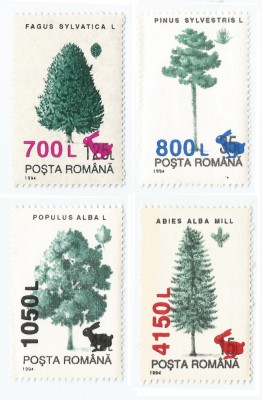 Romania, LP 1456/1998, Specii forestiere 1994 (supratipar &amp;quot;fauna&amp;quot;), MNH foto