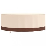 Cumpara ieftin Husă mobilier de grădină rotundă, bej, &Oslash; 244x71 cm Oxford 600D