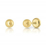 Cercei Aur 14K, forma Rotunda 4mm