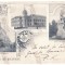 2450 - BUCURESTI, Statue &amp; High School LAZAR, Litho - old postcard - used - 1899
