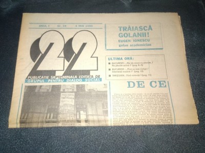 REVISTA 22 4 MAI 1990 foto