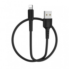 Cablu de Incarcare / Date BOROFONE BX16, USB la Apple Lightning, 1m 2A, Negru Blister