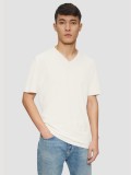 S.Oliver Tricou barbati cu anchior, Regular fit, din bumbac, Crem (Marime: 3XL)