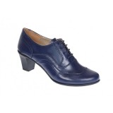Pantofi dama din piele naturala box Bleumarin LP17BL - Marimea 40