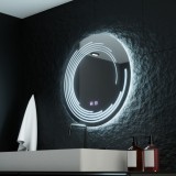 Oglinda LED Rotunda, 60cm, Lira Touch, Sistem Dezaburire, Dimabila ModernLight Concept