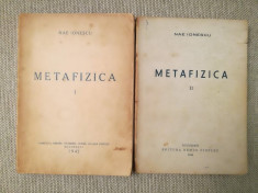 Nae Ionescu, Metafizica, 2 vol, edi?ie princeps, interbelica foto