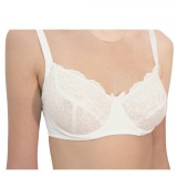 Cumpara ieftin Sutien Clasic din Microfibră și Dantelă S104 - Alb - 75C