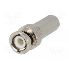 Mufa BNC tata prin insurubare pentru cablu RG6U pin aurit