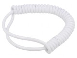 Cablu spiralat alb 3G1mm2 PUR 0.3m-1.05m