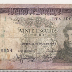 bnk bn Portugalia 20 escudos 1964 circulata