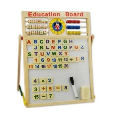 Tabla Magnetica de Scris cu Doua Fete cu Stativ si Accesorii FOXMAG24&reg;, litere si cifre magnetice, marker si burete