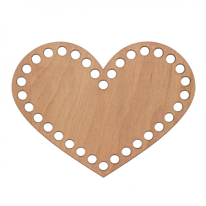 Baza din lemn pentru Crosetat - Inima - Fag - 20x15cm - 34o - 10mm Baza din lemn pentru Crosetat - Inima - Fag - 20x15cm - 34o - 10mm