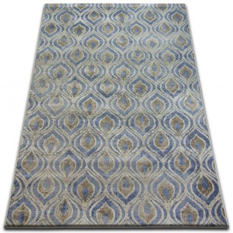 Covor Drop Jasmine 030 albastru deschis și fum, 133x190 cm