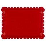 Tava multistrat, model dantelat, 30x40 cm, culoare rosu mat