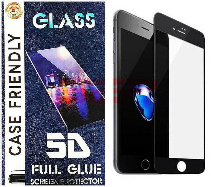 Geam protectie display sticla 5D FULL GLUE Samsung Galaxy J7 2016 BLACK
