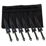 Cumpara ieftin Set sase cutite de aruncat IdeallStore&reg;, Army Fury, otel inoxidabil, 16.5 cm, negru