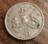 C50 - Moneda foarte veche - Anglia - 5 new pence - 1969
