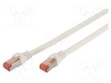 Patch cord S/FTP 6 litat Cu LSZH alb 0,5m 27AWG DIGITUS