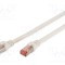 Patch cord S/FTP 6 litat Cu LSZH alb 0,5m 27AWG DIGITUS