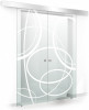 Usa culisanta Boss &reg; Duo model Cloud alb, 85+85x215 cm, sticla Gri securizata, glisanta in ambele directii, Modern Glass Art