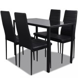 Set mobilier de bucatarie, cinci piese, negru