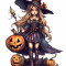 Sticker decorativ, Halloween, Mov, 75 cm, 1308STK-1