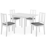 Cumpara ieftin Set mobilier de bucatarie, 5 piese, alb, MDF